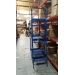 Industrial 5-Step 3-Tier Blue Rolling Product Ladder Cart